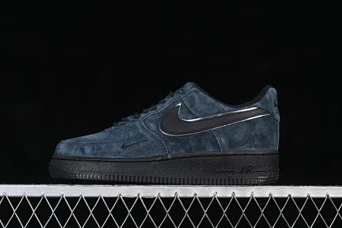 All categories Nk Air Force 1 Air Force series Nk Air Force 1 Low Air Force low-top Nike Air Force 1'07 Low Dark blue black Full suede Air Force low-top casual sneakers ZH0316-157
